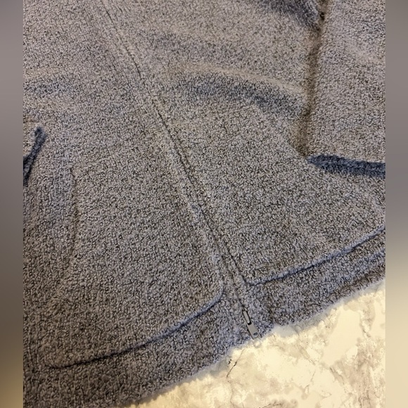 Eileen Fisher Blue Cashmere Wool Blend Full Zip Cardigan Sweater size Small - Picture 4 of 7